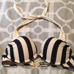 New striped push-up bikini top
